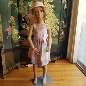 Bonnie Jean Size 4T Beige Pink Plaid Fabric Dress